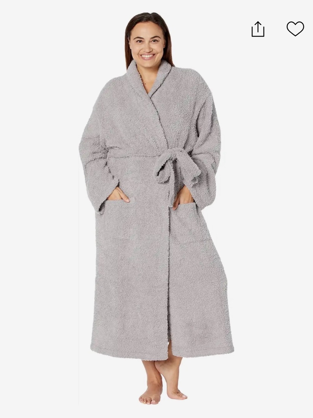 Barefoot dreams cozy chic solid robe (size S/M)